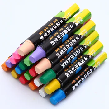10 цвята 20pcs разтворима във вода тебешир, без прах Лесно протирается и не зацапва ръце Детски писалка за рисуване на графити, за да проверите за учители