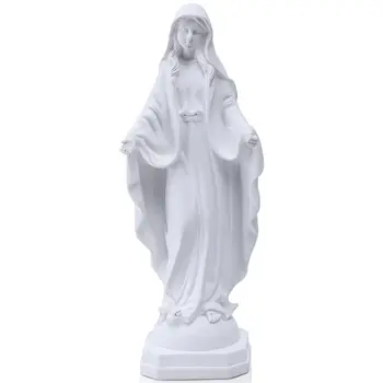 12-инчов статуя на Дева Мария, открит Двор, Водоустойчив Статуя на Блажена Мария, Религиозен декор на открито, Защита от слънцето MaryGarden