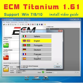 2023 Горещ! ECM Titanium 1.61 с 26000.Шофьор ECM 18259.Драйвер за инструмент ecu windows 7/8/10 видео ръководство за инсталиране