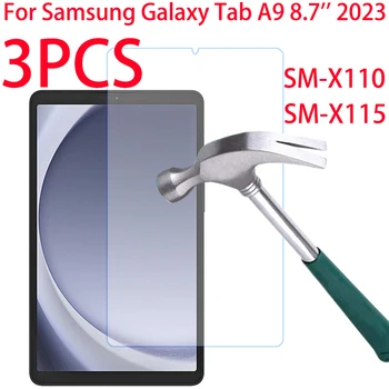 3 Опаковки, Защитни Фолиа, изработени от Закалено Стъкло HD За Samsung Galaxy Tab A9 8,7 см 2023 Защитно Фолио За Таблет SM-X110 SM-X115