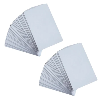 40шт NFC-карти Бяла заготовка за PVC-етикети NTAG215 Waterpoof 504Bytes стикер с чип