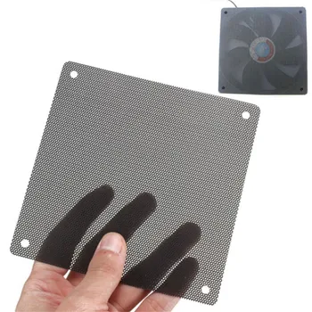 5 БР Вентилатор, Филтър за Прах 120 мм Cuttable Черен PVC PC Прахоустойчив Калъф Компютърна Мрежа