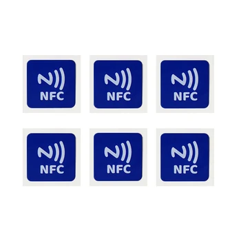 6шт Ntag213 Самозалепващи Етикет Антиметаллическая 13,56 Mhz ISO14443A Стикер NFC Телефон са на Разположение на RFID Етикети Етикети Залепваща Издател