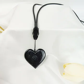 AIBAOTONG Терагерцовая горивна такса Черно Висулка във формата На Сърце Със силикон йонна на Веригата