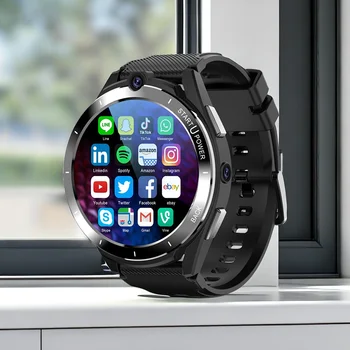 Ajeger 2024 Новата 4G LTE Смарт часовници Мъжки, 6 GB RAM И 128 GB ROM Android 11 Смарт часовници Телефон 900 mah GPS Wifi 8-Мегапикселова Камера СИМ-карта Спортни