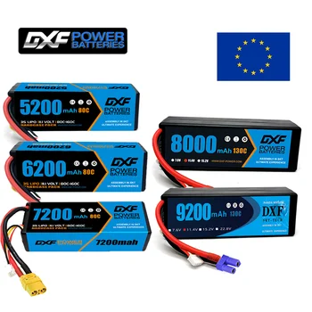 DXF 3S Lipo Батерия 5200 mah 6200 mah 80C 7200 mah 8000 ма 9200 ма 130В ЕС5 XT90 Конектор Hardcase за Радиоуправляемого Кола Бъги Лодка Truggy RACING