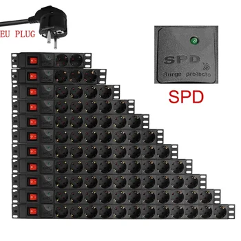 PDU Power Distribution 2-10 Unit Strip Германия Мрежа на Електрически контакт на ЕС с двоен ключ за 2 м Удлинительный кабел