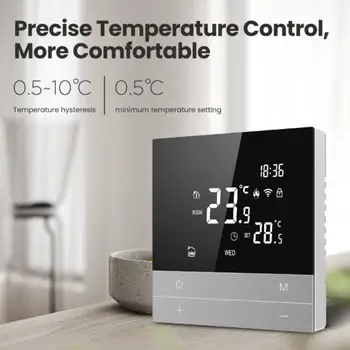 Sasha Wifi Умен термостат отопление LCD дисплей, Гласово управление Алекса Sasha Alice/Електрически/Воден регулатор на температурата на пода