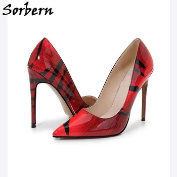 Sorbern/ дамски обувки-лодка; обувки за парти на висок ток 12 см, с остри пръсти; Пикантни обувки за нощен клуб; слипоны; В наличност обувки-лодка;