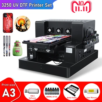 Автоматично UV-DTF принтер A3 L805 UV-печатна машина за печат, UV-стикери dtf UV-плосък принтер a3 за корпуса на телефона стъкло, акрил