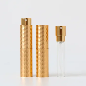 Алуминиев флакон-спрей за парфюми обем 8 ml със стъклена облицовка, мини преносими тоалетни контейнери, флакон-спрей, празен флакон за еднократна употреба.