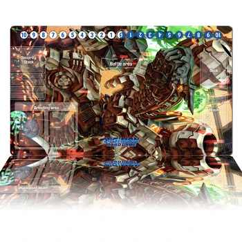 Аниме Digimon Playmat Machinedramon TCG CCG Игра на Карти Подложка За Настолна Игра Обичай Подложка За Мишка Настолен Мат Игрови Аксесоари с Чанта за Зони