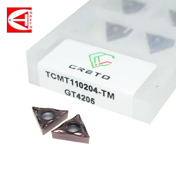 Видий Плоча Струг инструмент GRETO TCMT110204-TM TCMT110208-TM GP1252 GT4202 GT4205 За Рязане с ЦПУ TCMT 110208 TCMT110204