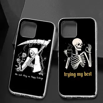 Готин калъф за телефон с дизайн на скелета за iphone 11 pro max case iPhone 11 12 pro XS MAX Mini 8 7 6 6S Plus X SE 2020 XR калъф за вашия телефон