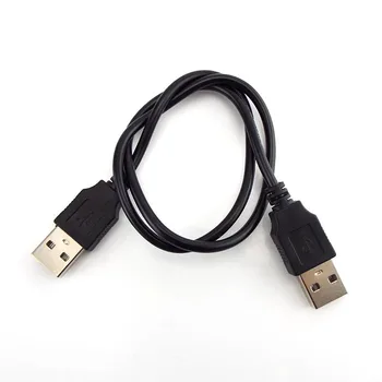 Двойна компютърен удължителен кабел, USB 2.0, тип А от един мъж към мъж, високоскоростен адаптер, удължителен кабел, Кабел за пренос на данни, синхронизация на Линия