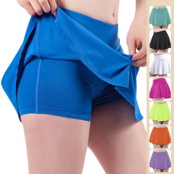 Дишаща облегающая пола за йога Летни панталони Дамски бързосъхнеща къса пола за бягане, фитнес и Спортни шорти за тенис тренировки