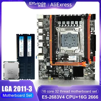 Дънна платка D4 DDR4 X99 в комплект с процесор Xeon E5-2683 V4 LGA2011-3 2x8 GB = 16 GB 2666 Mhz DDR4 Десктоп оперативна памет от Серията Xeon X99