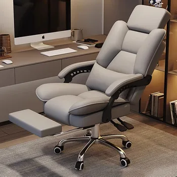Ергономичен, Удобен Слот стол с Подлакътник Memory Foam Relax Въртящи се Офис стол Луксозен и Модерен Шезлонг Бюро за Офис Мебели