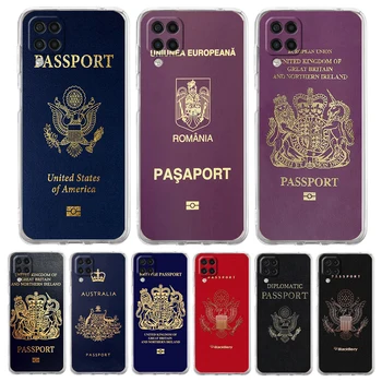 Калъф за паспорт с Флага на Мароко за Samsung Galaxy A13 A22 A32 A52 A72 A51 A71 A11 A31 A41 A33 а a53 A73 5G Прозрачен Силиконов калъф
