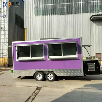 Китай Доставчик Произведено Бар трейлър за барбекю с храна, напълно оборудван камион за заведения за бързо хранене с пузырьковым чай и кафе за продажба