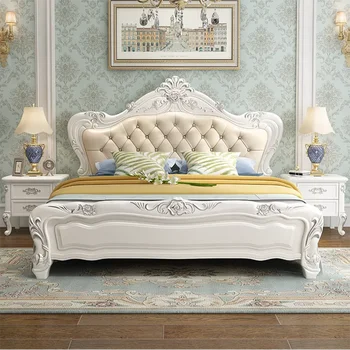 Компактен легло за съхранение на Модерна спалня с двойно рамка, Двойна Седалка, Двойно дъно за Семейна луксозни мебели De Cama Спалня