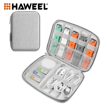 Кутия-органайзер за каишка за часовник HAWEEL, жак за слушалки / U-диск / цифров кабел, калъф за съхранение