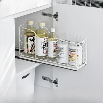 Кухненски стойка за съхранение на подправки, шкаф с чекмедже, бутилка за соев сос, подправки, масло и солен сос