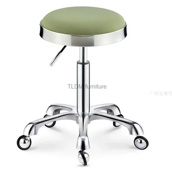 Лесен професионален фризьорски стол с въртящи се колела, Въртящи се на Стол за стайлинг на коса, Фризьорски салон, салон за красота, Обзавеждане за салон Stuhl MQ50BC