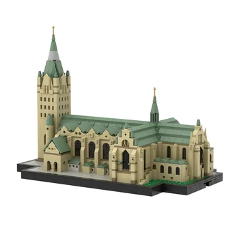 Модел на катедралата на града пеша, 3164 предмет, модулна сграда, строителни играчки MOC Build