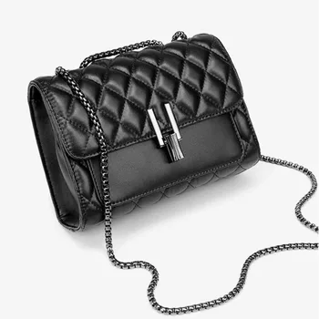 Модерна чанта 2023, Нови дамски чанти на веригата, чанта през рамо, кожена чанта през рамо, женска малка квадратна чанта, портфейл, дамска лукс