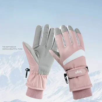 Мъжки зимни йога, топли Ветроупорен, водоустойчив, нескользящие Велосипедни ръкавици със сензорен екран, защита на ръцете от студ, Дамски Ски ръкавици