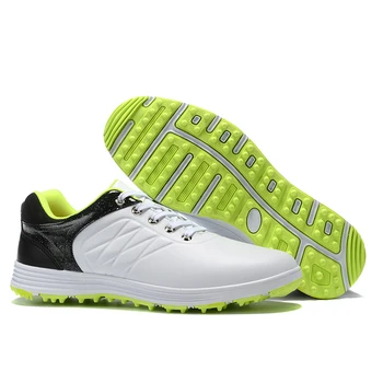Мъжки професионални обувки за голф с шипове Кожени маратонки за голф, мини маратонки за бягане, Мъжки обувки за голф
