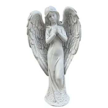 Настолна фигурка на Ангел, Настолна скулптура във формата на Ангел, статуи на открито, Реалистична Молитва за кабинет, витрина в коридора