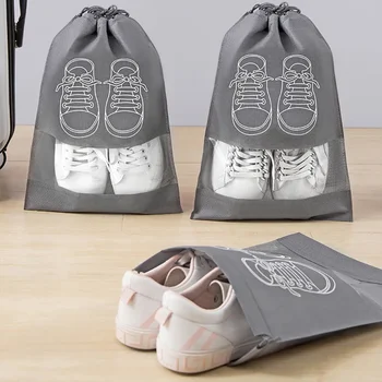 Нетканая чанта за обувки, водоустойчив пылезащитная пътна чанта, преносим чанта-тоут, чанта за съвсем малък за съхранение на обувки, органайзер за обувки