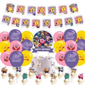 Нова аниме-банер Кавали Кърби, Украса торта, балон, Тематичен костюм за парти по случай рожден Ден, Скъпа cartoony подарък за Рожден Ден за деца
