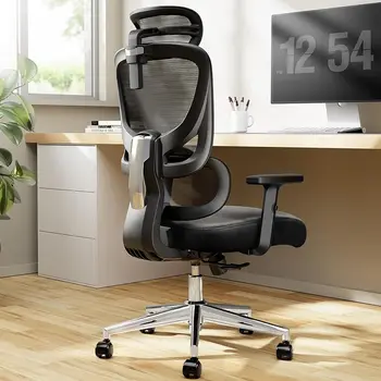 Офис стол Marsail Ергономичен работен стол с висока облегалка, на игралното стол с регулируема лумбална опора, регулируеми дишаща мрежа