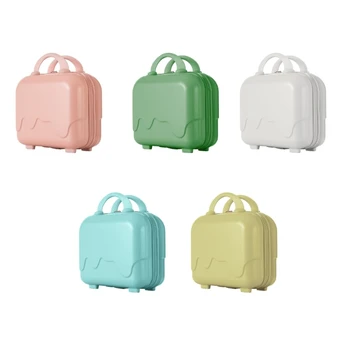 Преносим 14-инчов ръчен багаж за пътуване с козметика от ABS-пластмаса, косметичка за пътуване, къмпинг, жени и момичета