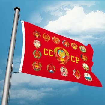 СССР CCCP Гербове на Съюза на Съветските Социалистически Републики, Флаг Русия, Ден на Победата на Русия, банер с размери 3 х 5 метра на 150 * 90 см