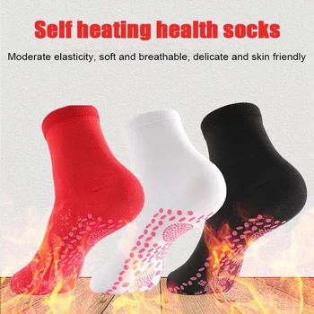 Самонагревающиеся чорапи Топло за краката Топли масажни да Пере чорапи памучни зимни чорапи до средата на прасците