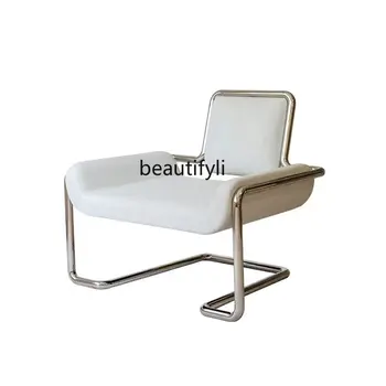 Скандинавски модерен Лек Луксозен Изпъкнал, стол за почивка от неръждаема стомана специална форма, индивидуален Дизайнерски диван-стол с една облегалка