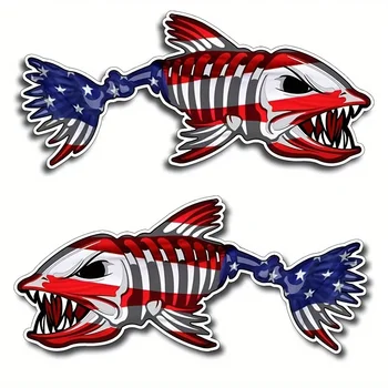 Стикер с маскировочными знаци на автомобилни аксесоари Покажете своя патриотизъм с помощта на тези тапети с участието на костен риба от САЩ