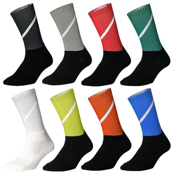 Унисекс против хлъзгане, Отразяващи чорапи за Колоездене Мъже, Жени Интегрално леярство Високотехнологични Велосипеди чорап Колоездене, Спортни чорапи за бягане на открито