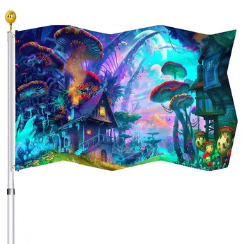 Флаг фантастични растения, Звездната Светлина Магически Къща Знамена с двойни шевове за декорация на дома вътрешния Верандата Външни декорации Флаг Подаръци за жени и мъже
