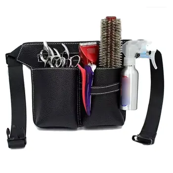 Чанта за ножици за коса, поясная чанта за мъже и жени, мултифункционален фризьорски салон, калъф за съхранение на инструменти, Скоби, държач за гребен, калъф от изкуствена кожа