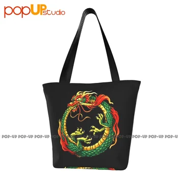 Чанти Ouroboros Infinity Китайски Дракон Uroboros Snake Азия Преносима Удобна чанта за пазаруване