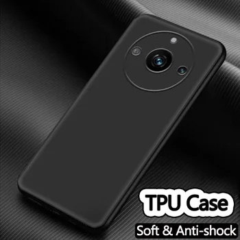 Черен калъф от TPU за Realme 11 Pro + Меки Противоударные Калъфи за телефони Realme11 11Pro Plus Realmi 11 Pro Калъф Realme 11 Pro Plus Case