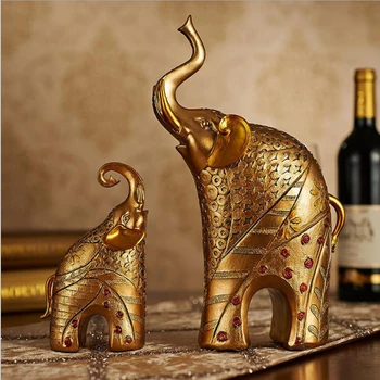 1 комплект Бижута от смола под формата на слон, за майката и детето, Европейските украшения във формата на Слон, Офис мебели, изделия от смола, Домашен декор
