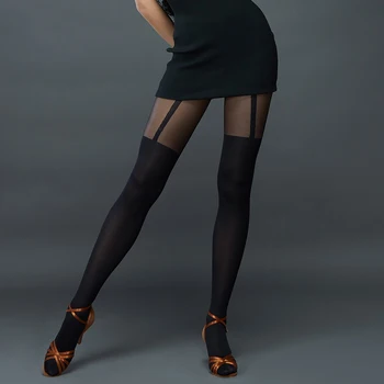 Дамски панталони за латино танци, секси черен чорапогащник за възрастни, дамски стандартните чорапи за занимания с танци, чорапи, зашити чорапи DWY4894