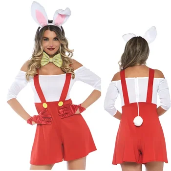 Женски костюм за cosplay, костюми за момичета-зайци, секси приятелка, костюми за cosplay на Хелоуин, Ролеви игри, гащеризони за зайци, Костюми за жени