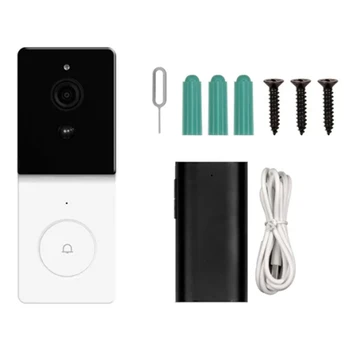 Камера за Видеодомофон Sasha Smart Wifi С 2-Бандов Аудиодомофоном, Нощно Виждане и Безжичен Вратата За Домашно Сигурност е Лесен За използване